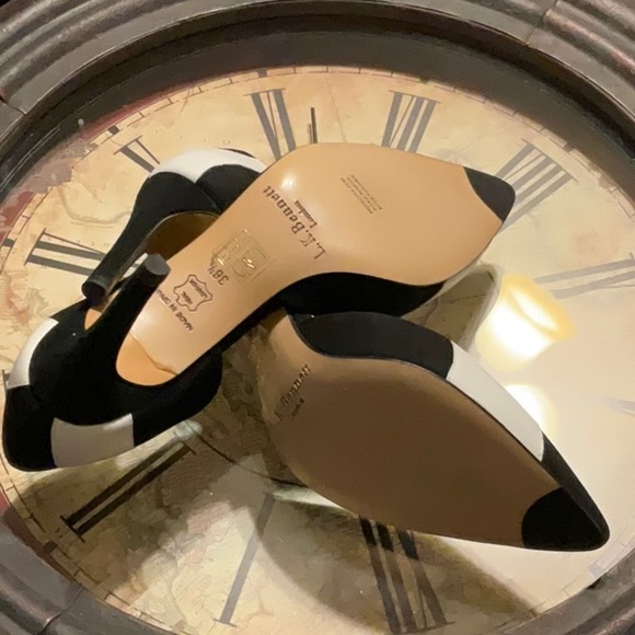 L.K.Bennett suede black/white pump. Size 36.5 - Picture 7 of 9